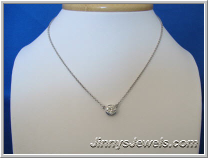 1.0 Carat Diamond Solitaire Necklace - SOLD