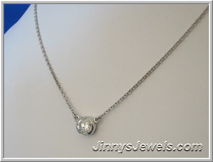 1.0 Carat Diamond Solitaire Necklace - SOLD