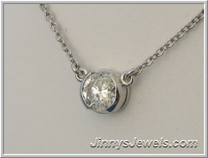 1.0 Carat Diamond Solitaire Necklace - SOLD