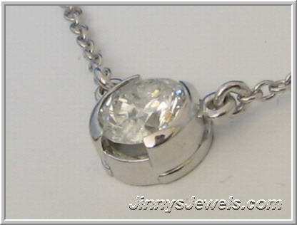 1.0 Carat Diamond Solitaire Necklace - SOLD