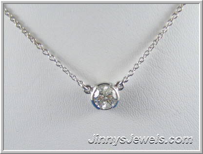 1.0 Carat Diamond Solitaire Necklace - SOLD